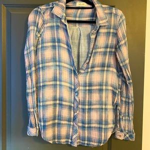 Bella Dahl Button Down Flannel Shirt (S)